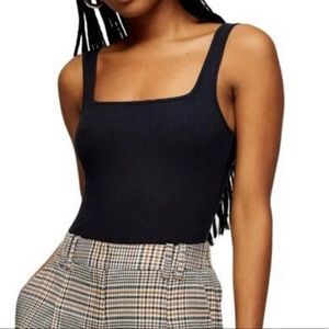 Topshop Square Neck Ribbed Bodysuit